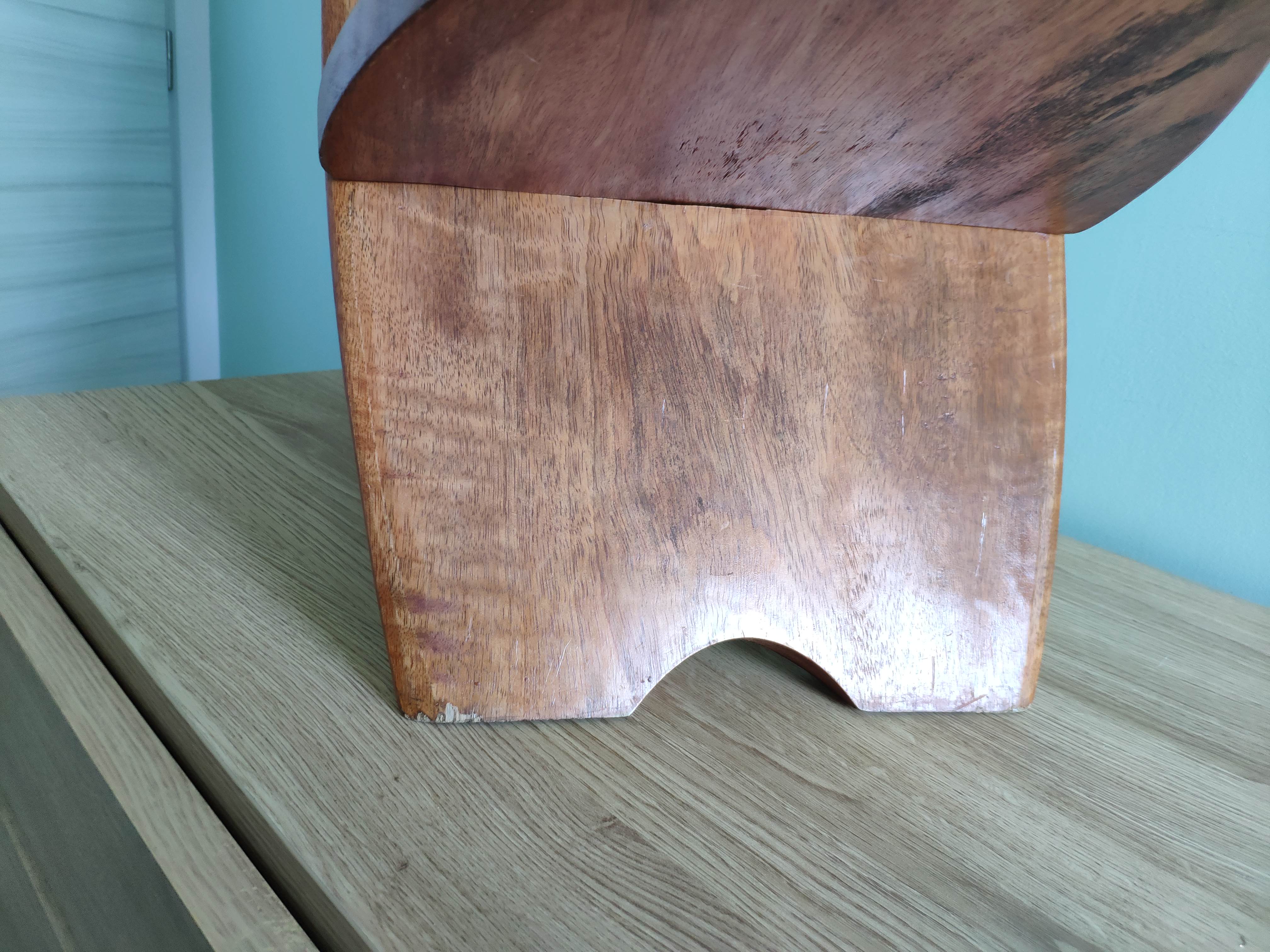 African chair engraved salamander