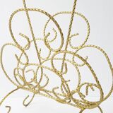 Vintage brass butterfly magazine rack 1950s 1960s 50s 60s