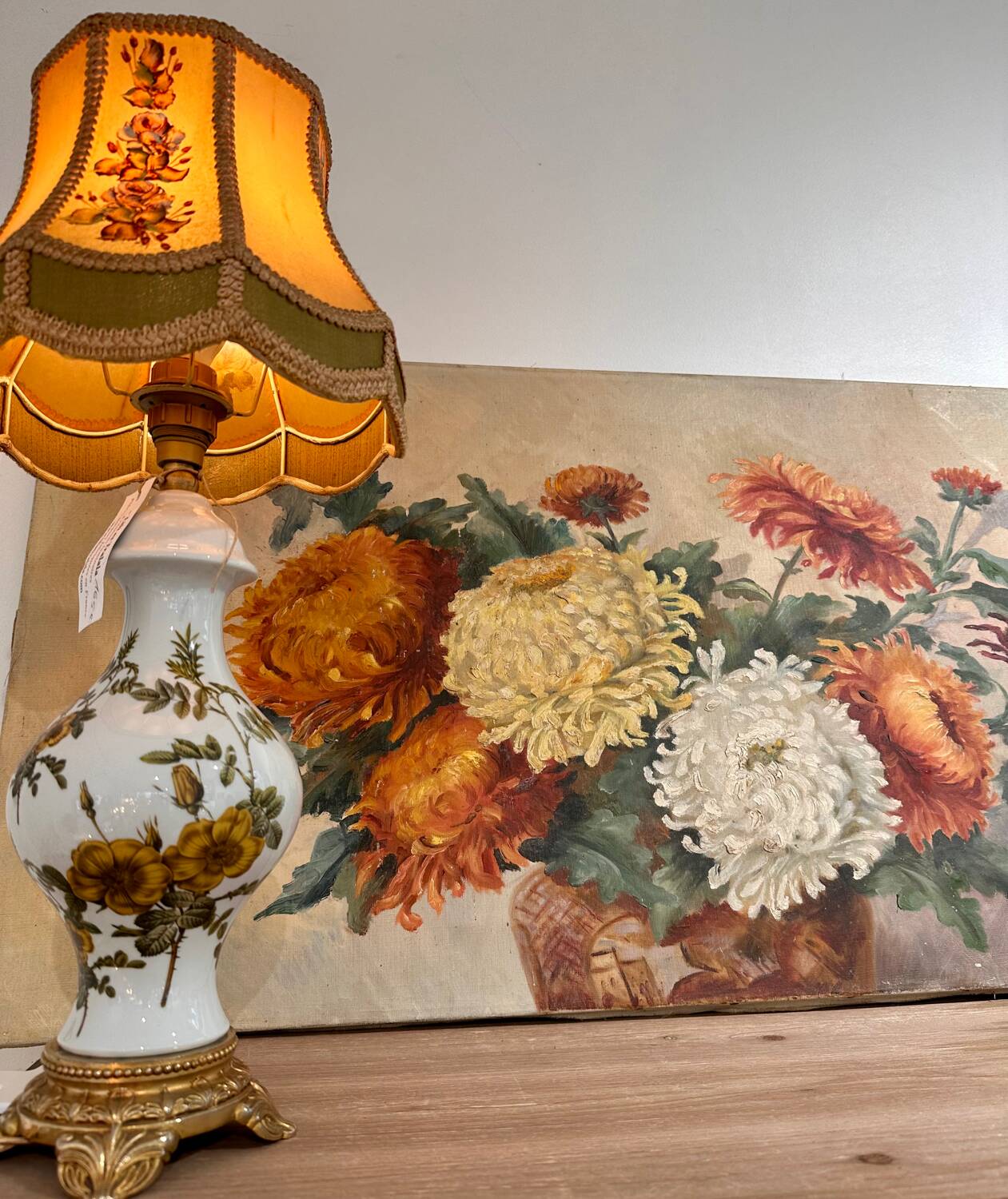 Tableau huile sur toile nature morte 100x50cm
