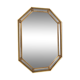 Octagonal wooden mirror from the 1980s