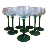8 Alsatian white wine glasses