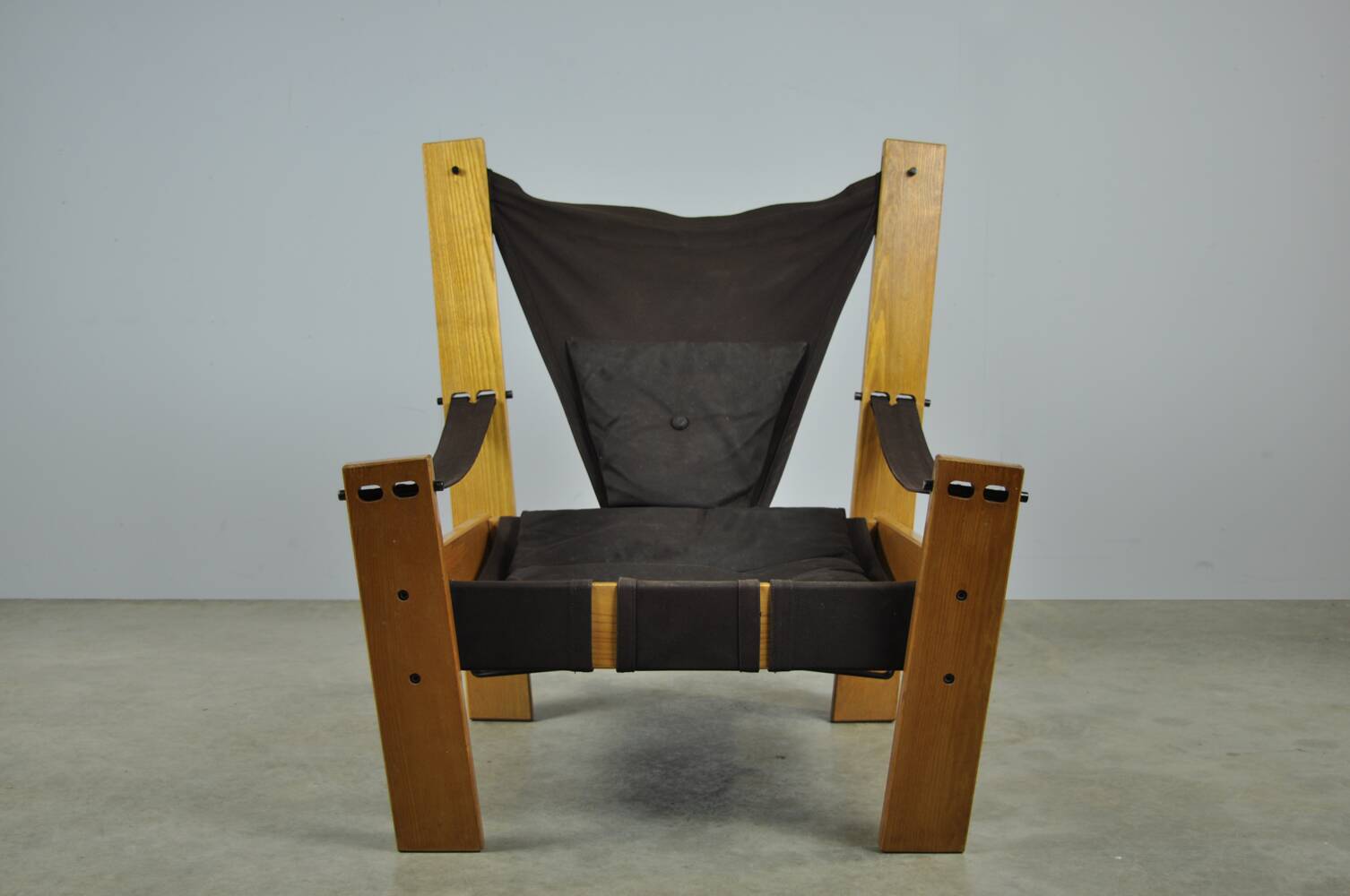 Vintage safari easy chair by john de haard / 1960s  gebroeders jonkers