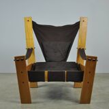 Vintage safari easy chair by john de haard / 1960s  gebroeders jonkers