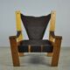 Vintage safari easy chair by john de haard / 1960s  gebroeders jonkers