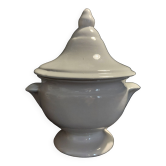 White tureen in earthenware late nineteenth century