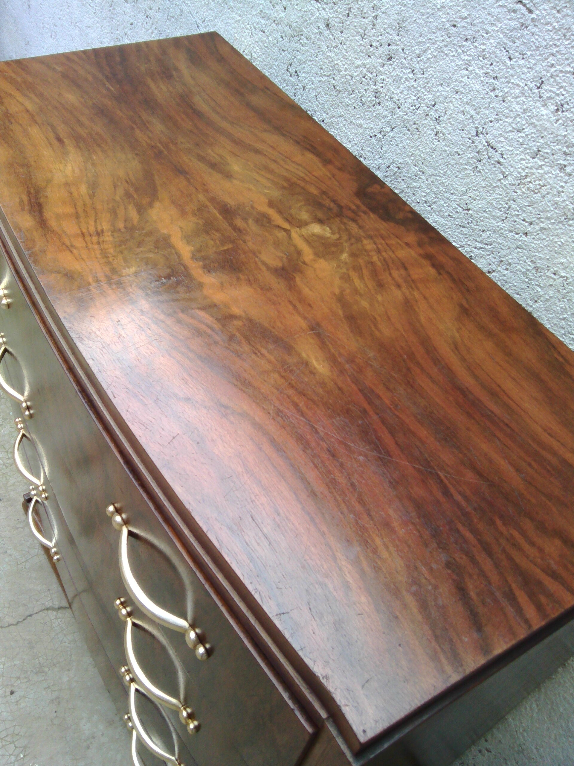 Art Deco curved chest of drawers