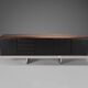 Walnut, metal and leather buffet by Hans von Klier “Il Ponte” for Skipper, 1970s.