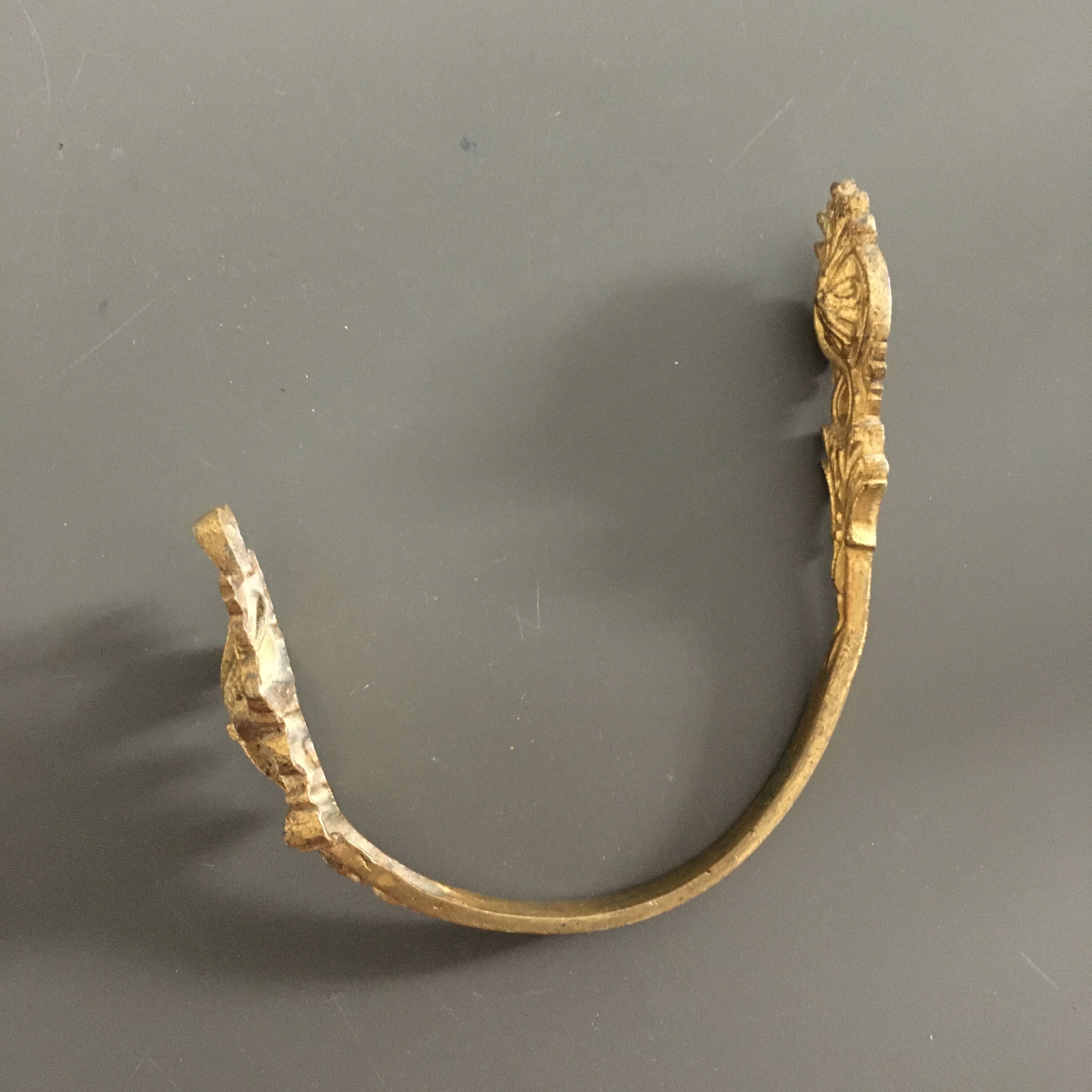 Golden brass patère