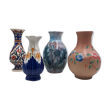 Small flowery vintage vases