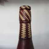 Ethnic bottle in leather 60s-70s