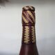 Bouteille éthnique en cuir, années 60-70