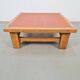 Brutalist Oak Coffee Table with Terracotta Tiles, 1950s