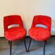 Pair of armchairs with splayed legs