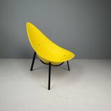 Yellow Tripod Lounge Chair by Ed Merat, France 1956