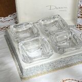 4 individual salt cellars in Daum Crystal, France