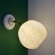 Vintage yellow glass globe wall light