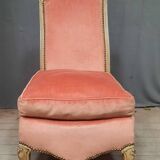 Chaise basse style Louis XV
