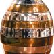 Egg-shaped ice bucket, silver and gold finish – Tommaso Barbi