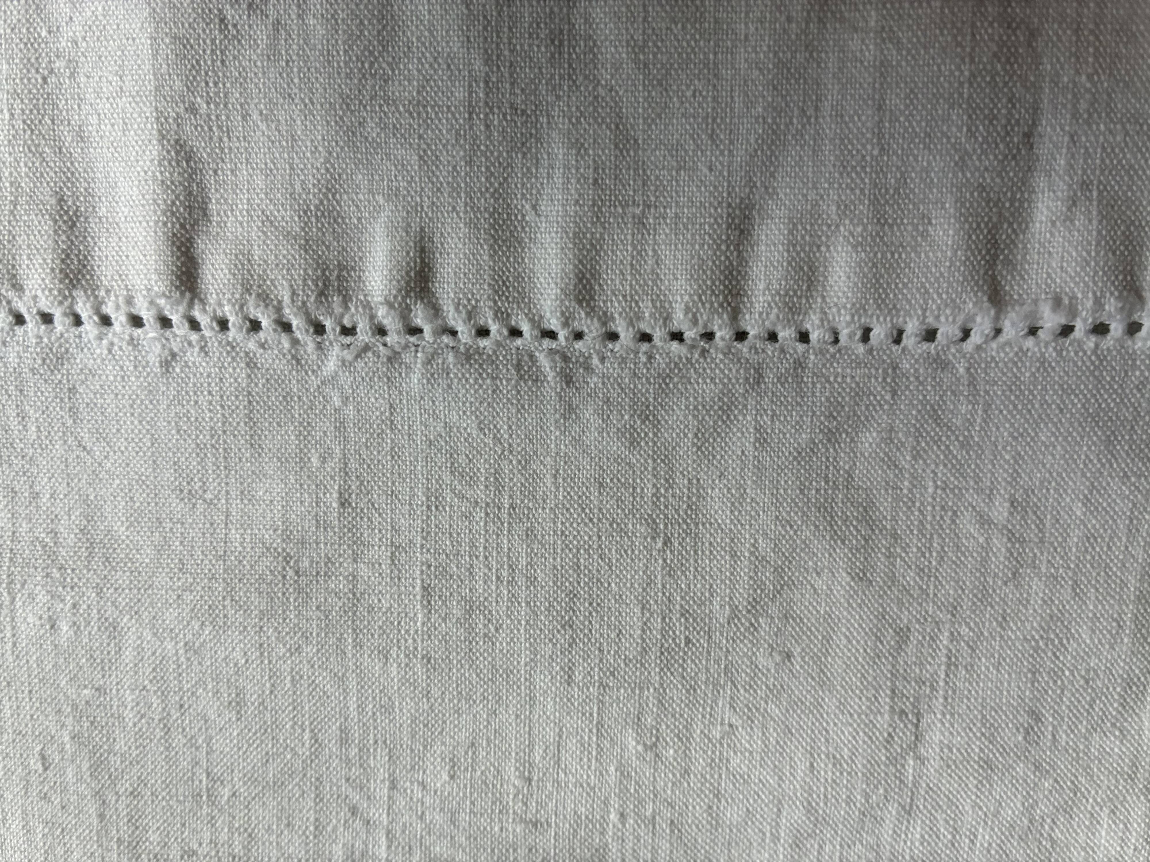 Old linen cloth marked MTM