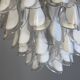 Venetian lustre in colourless and white Murano glass, circa 1990.