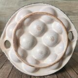 6 glazed ceramic snail plates