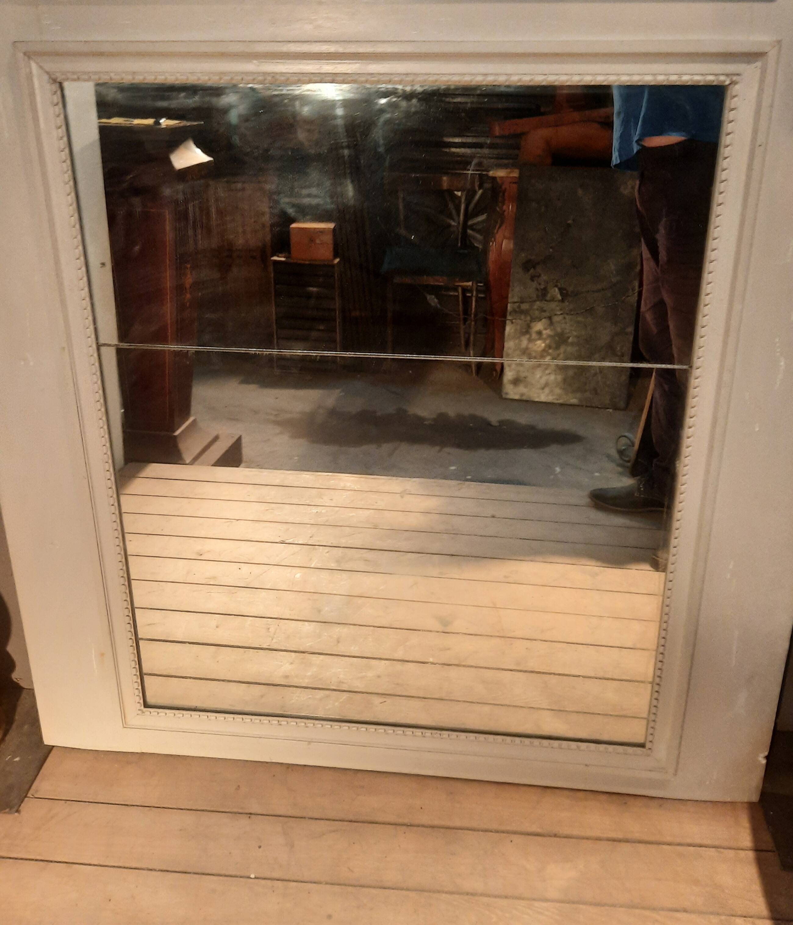 Large trumeau of woodwork mirror