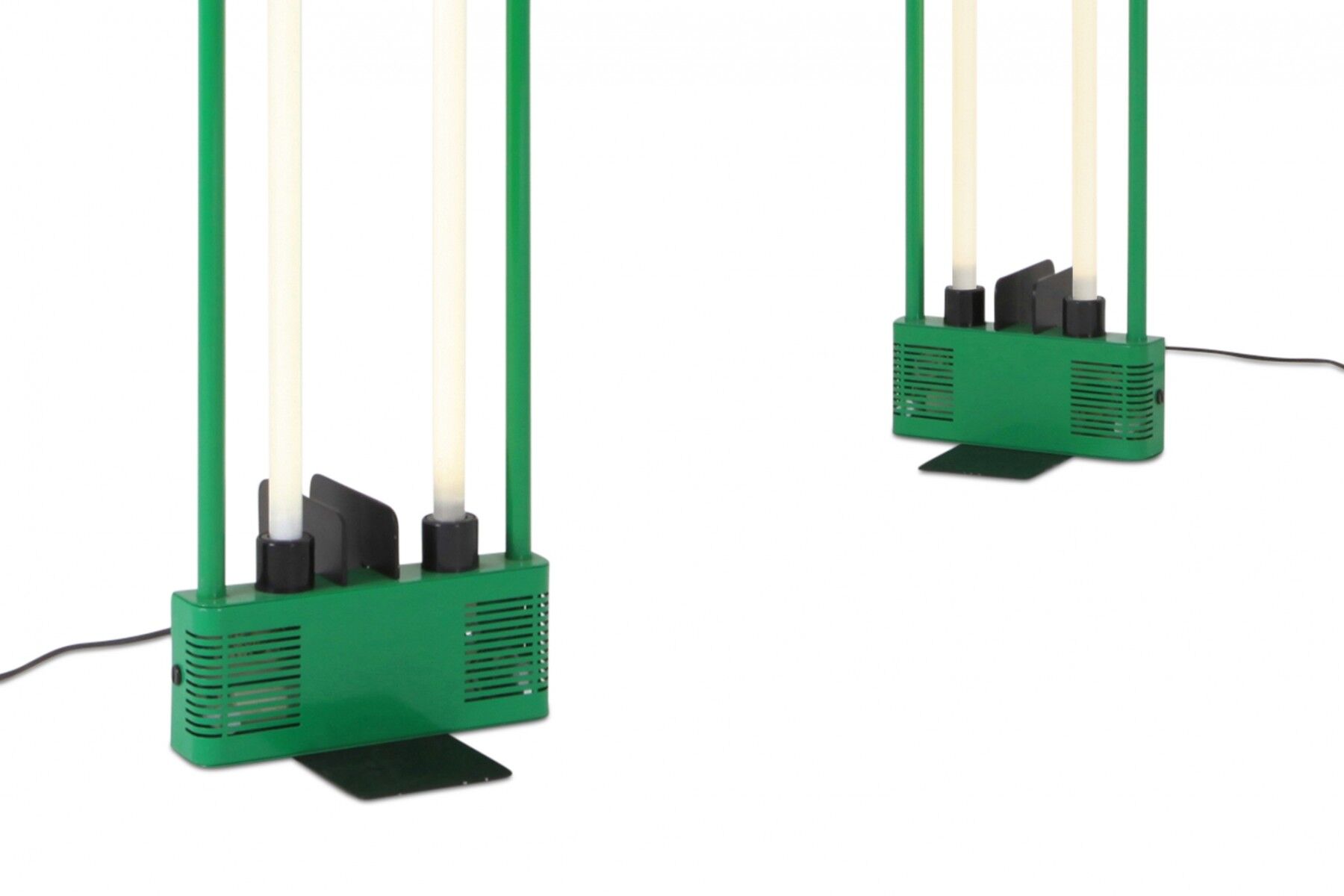 Lampadaire néon vert Gian Nicola Gigante 1981