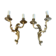 Pair of bronze wall lamps