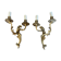Pair of bronze wall lamps