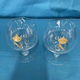 2 Napoleon baccarat glasses, original box