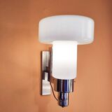 Luminaire Flambeau en verre de Murano opalin blanc, Circa 1970