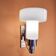 Flambeau light fixture in white opaline Murano glass, Circa 1970