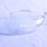 Vintage glass fish dish