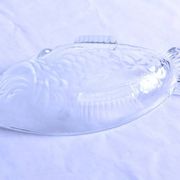 Vintage glass fish dish