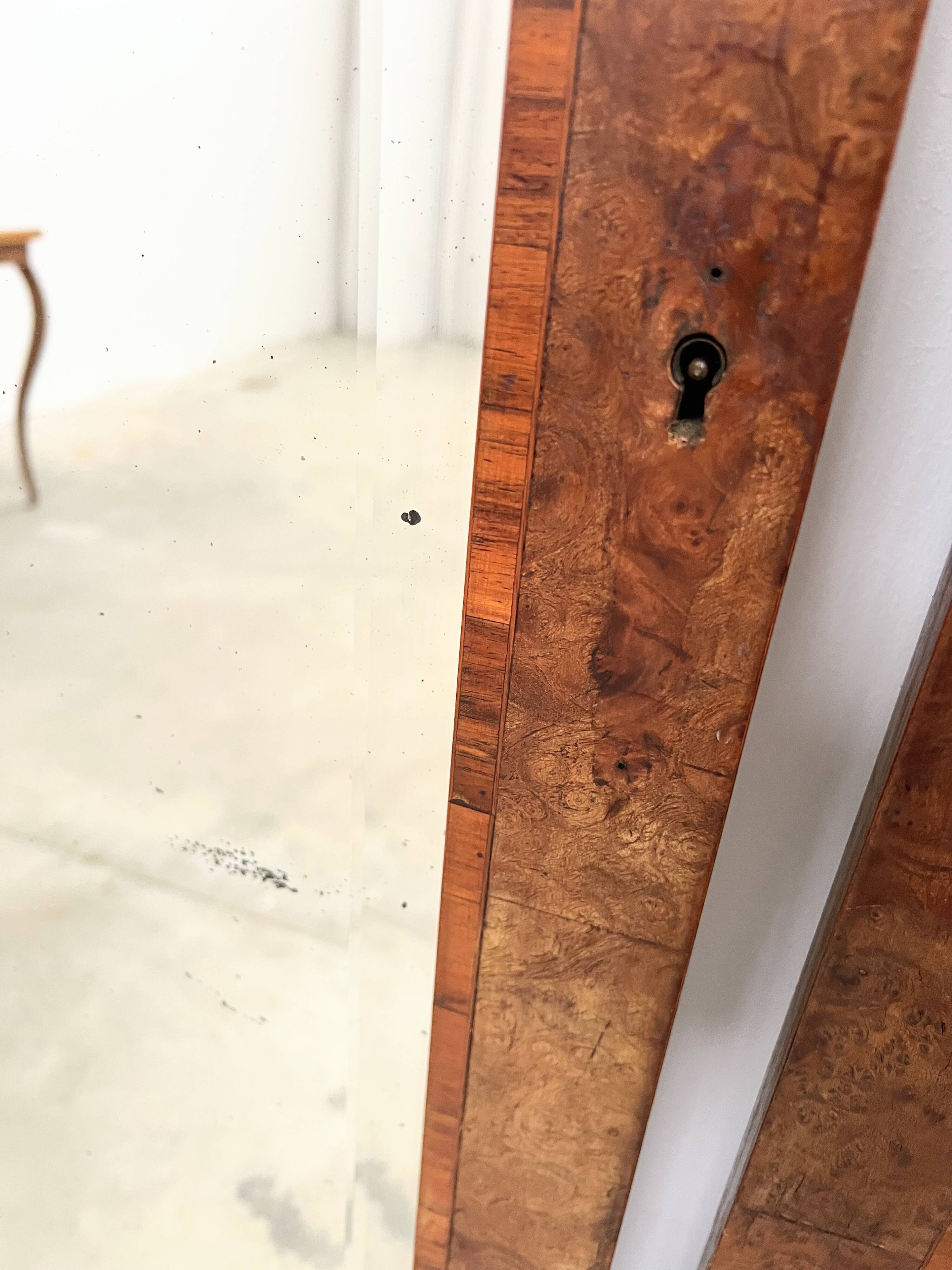 Pair of antique Art Deco mirror doors