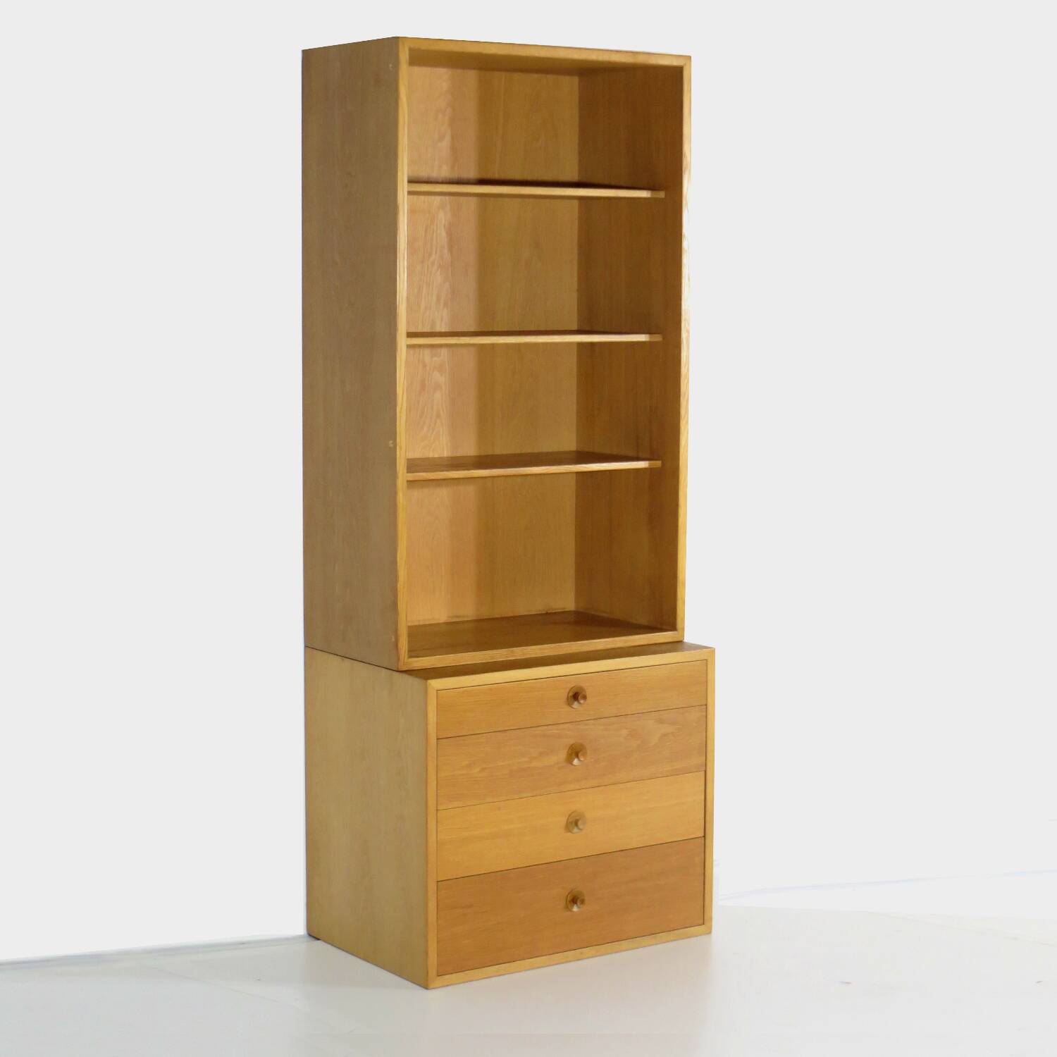 Vintage midcentury chest of drawers bookcase cabinet in oak by Børge Mogensen, 1960s