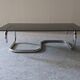 Space age coffee table in smoked glass from the 60s/70s
