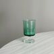 4 translucent green glass shot glasses