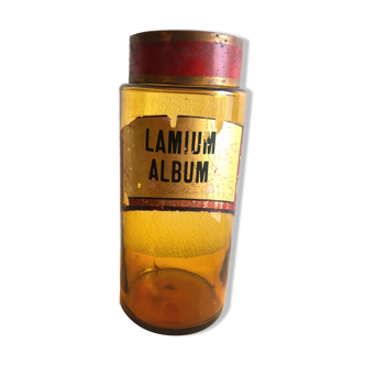 Jar "Lamium Album" brown glass
