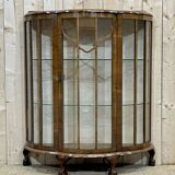 English Art Deco walnut showcase