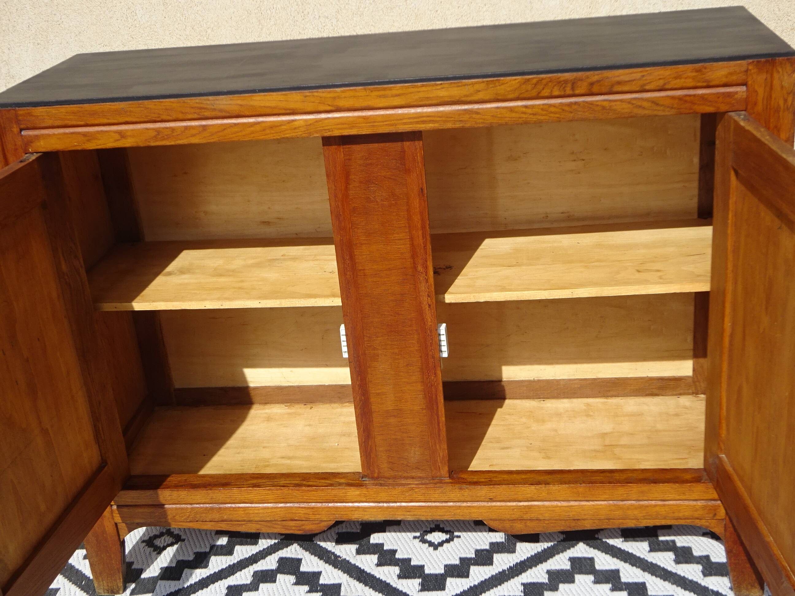 Vintage buffet in light and black oak