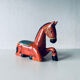 Hand painted carved wooden horse