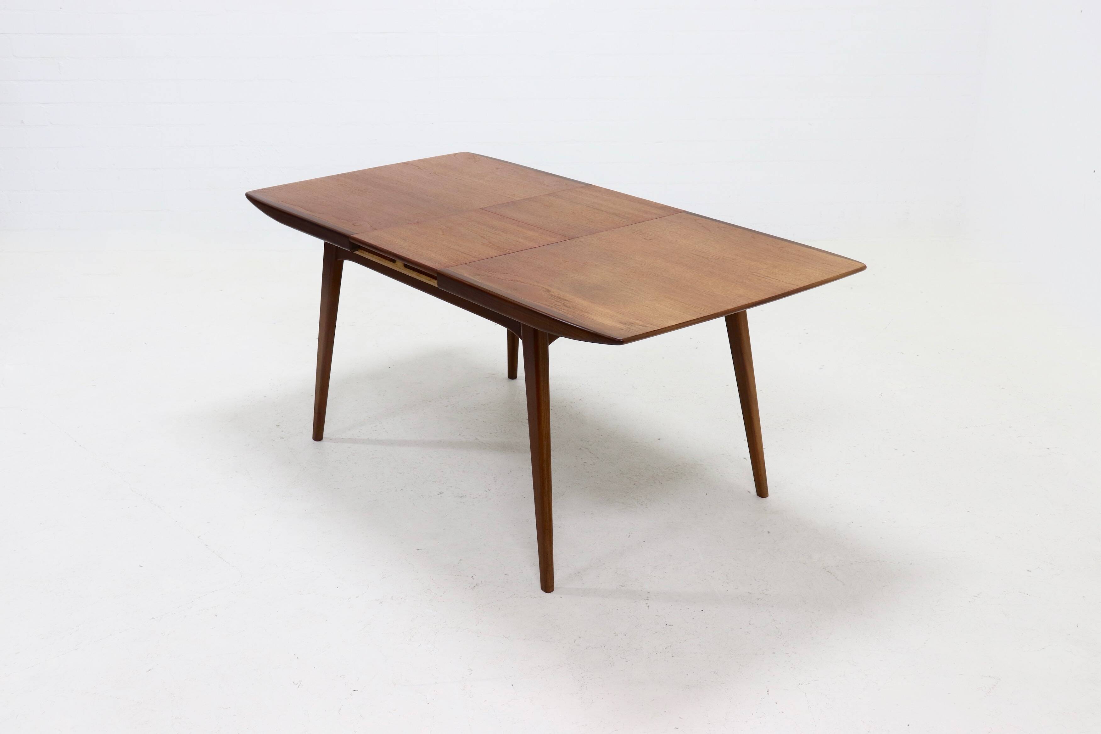 Extendable Teak Dining Table by Louis van Teeffelen for WeBe 1950s