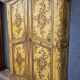 Curved wardrobe painted with floral decoration - late 19th century - Venetian style/XV