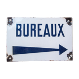 Plaque émaillée "bureau"