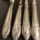4 couverts de service en argent pour gigot et salade, XIXème
