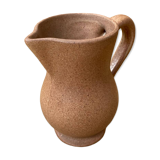 Antique VILLENAUXE Champagne Pitcher in Beige Ceramic Vintage