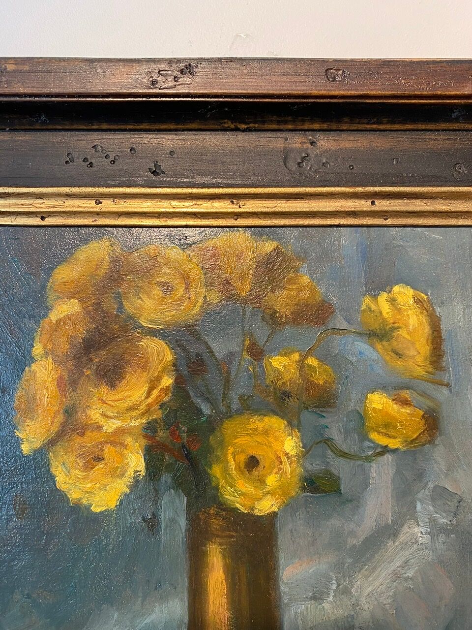 Tableau ancien , nature morte aux renoncules signé Abel Gay ( 1877-1961)