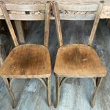 Set of 4 antique bistro chairs