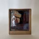 Square trinket dish in glazed ceramic, signed by F. Baudet, France 1970